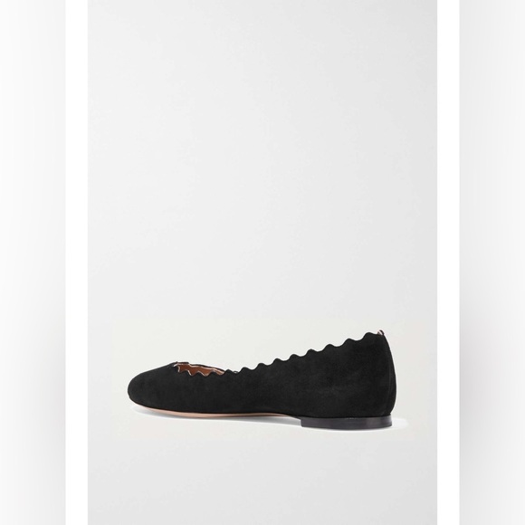 Chloe Lauren scalloped suede ballet flats woman’s SZ. 6 - Picture 4 of 16